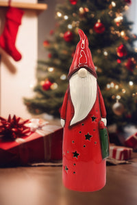 Christmas Ceramic Ornament - Red Gnome by Wizardi F07N7-1