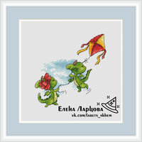 Summer Dragons 5 - PDF Cross Stitch Pattern
