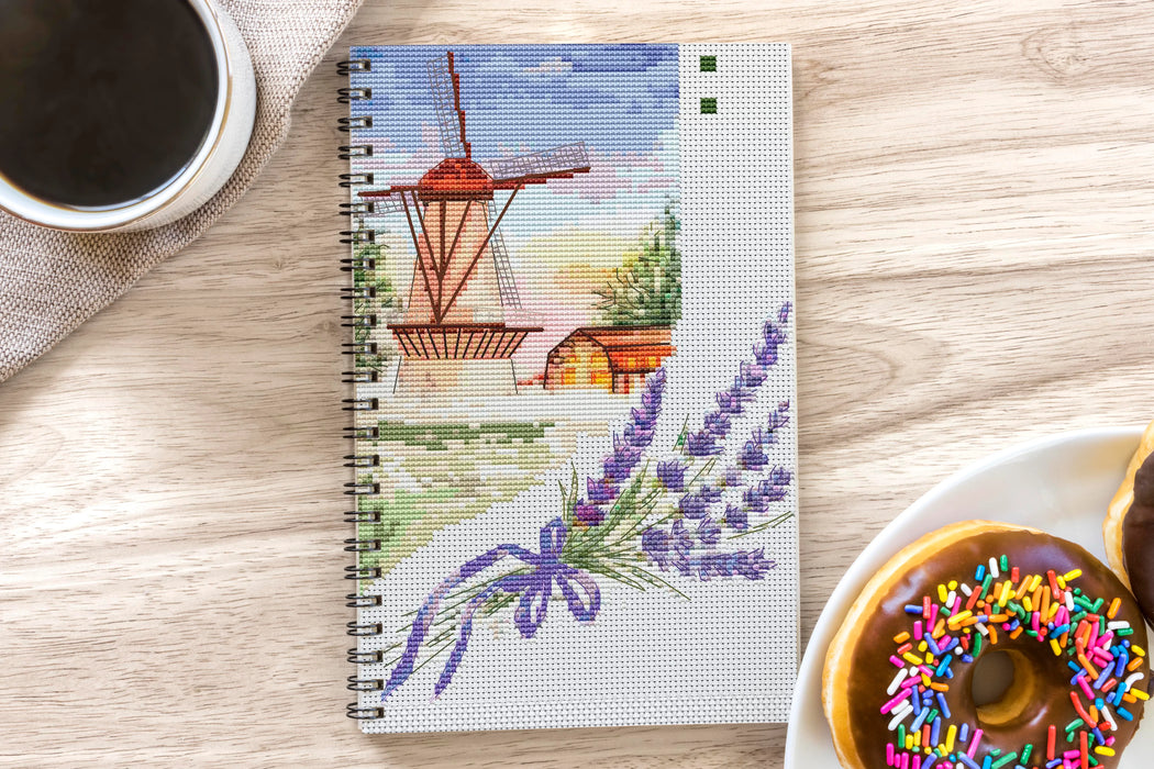 Mill in Lilac - PDF Cross Stitch Pattern