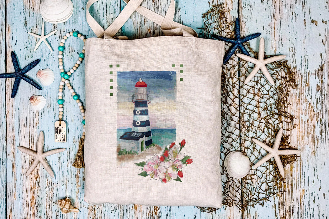 Lighthouse with Rosehip - PDF Cross Stitch Pattern