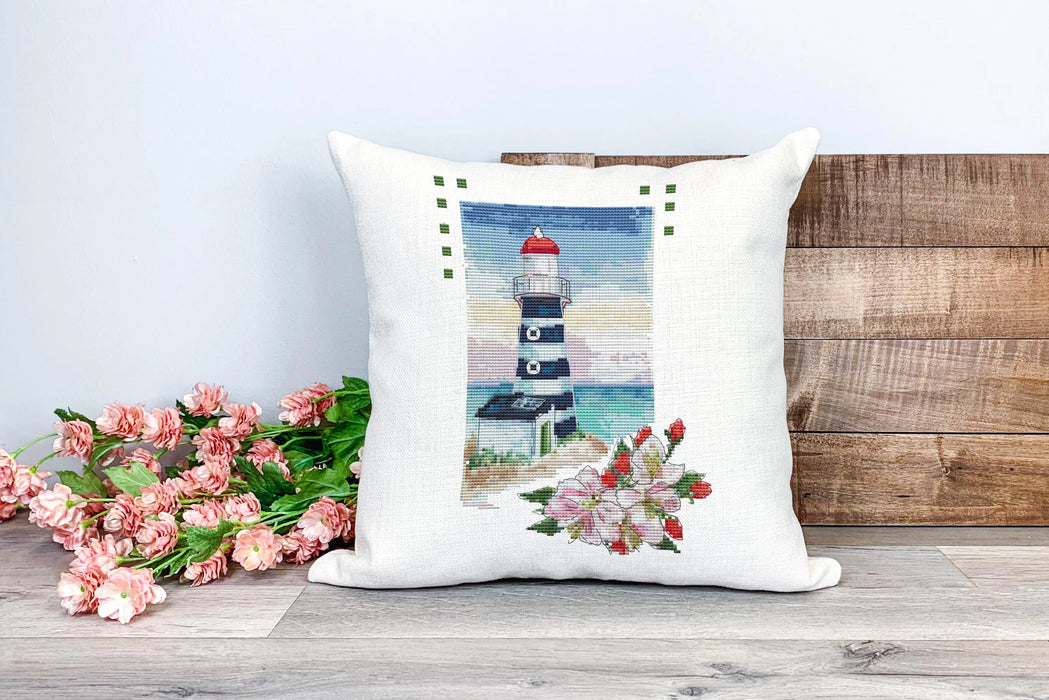 Lighthouse with Rosehip - PDF Cross Stitch Pattern