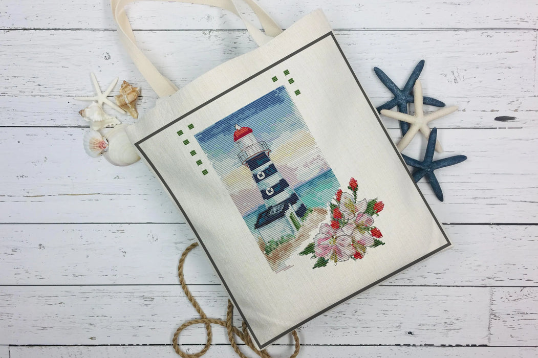 Lighthouse with Rosehip - PDF Cross Stitch Pattern