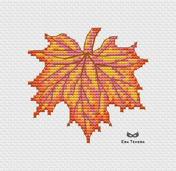 Leaves. Fifth autumn - PDF Cross Stitch Pattern