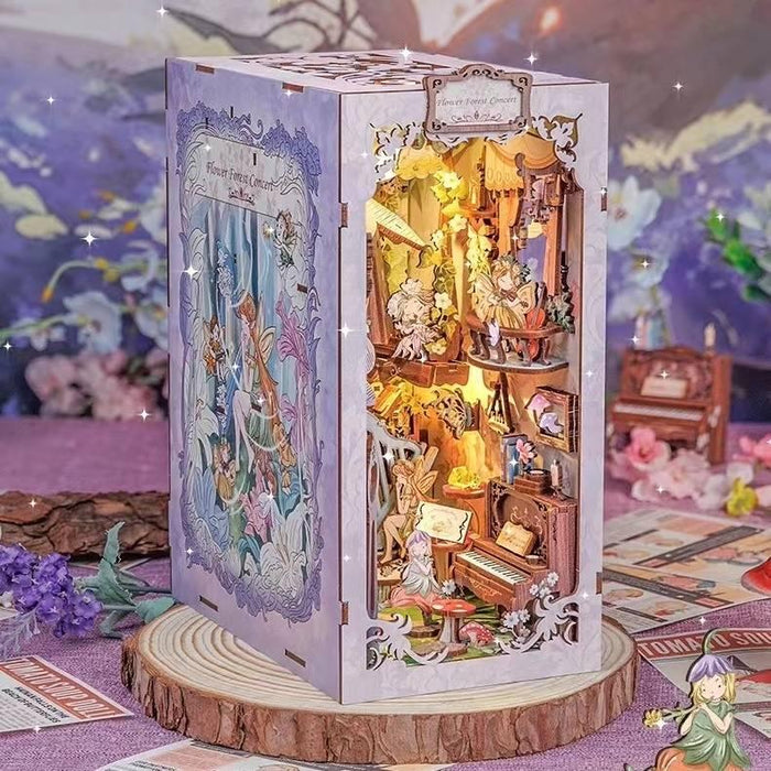 Book Nook Wizardi Miniature - Flower Forest Concert Roombox Kit