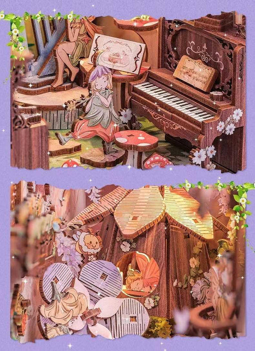 Book Nook Wizardi Miniature - Flower Forest Concert Roombox Kit