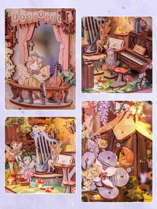 Book Nook Wizardi Miniature - Flower Forest Concert Roombox Kit