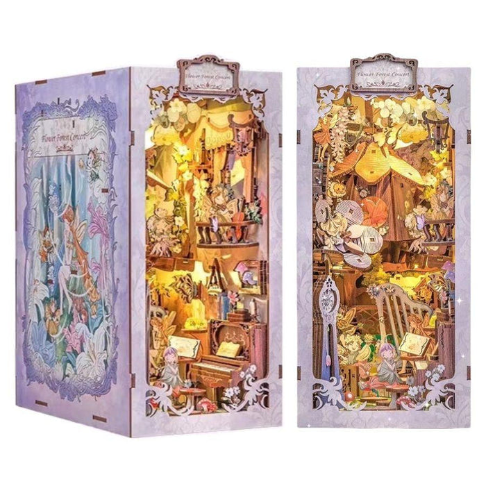 Book Nook Wizardi Miniature - Flower Forest Concert Roombox Kit