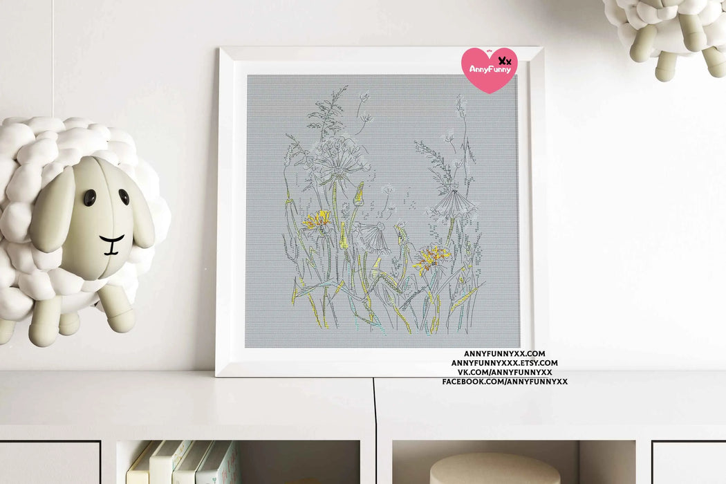 Flowers Sketch. Dand - PDF Cross Stitch Pattern