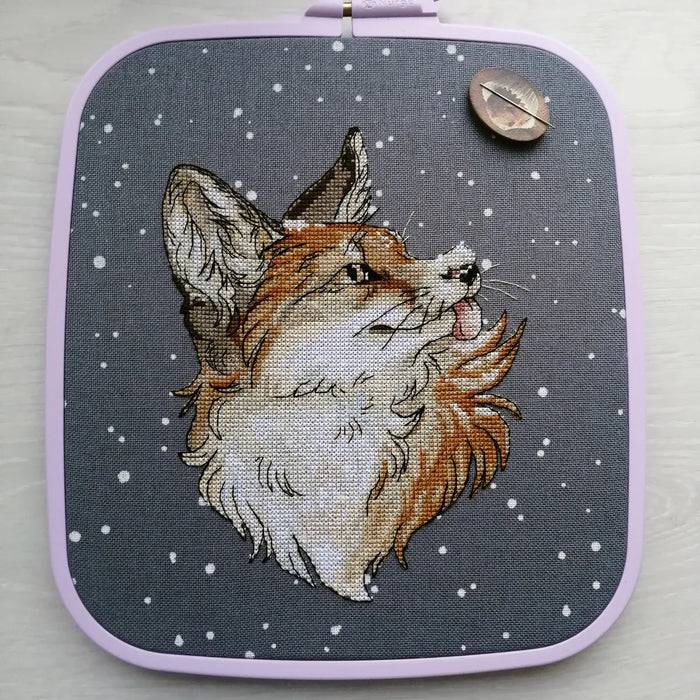 Fox and First Snow - PDF Cross Stitch Pattern