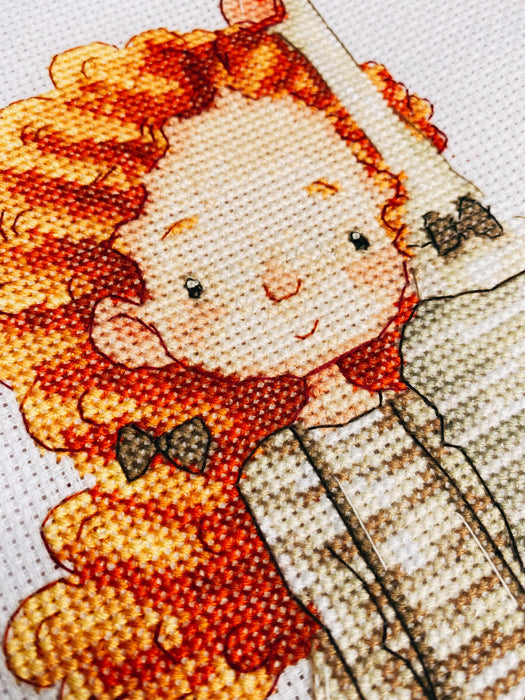 Girl and Goose - PDF Cross Stitch Pattern