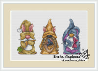 Gnomes - PDF Cross Stitch Pattern