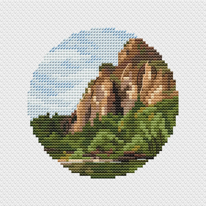 Green mountains - PDF Cross Stitch Pattern