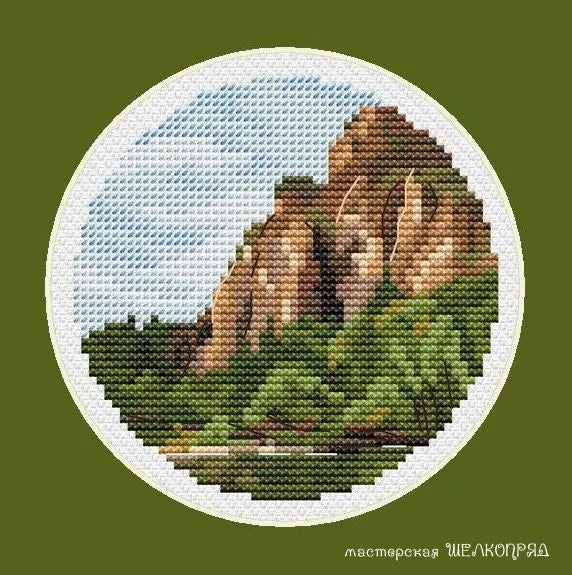 Green mountains - PDF Cross Stitch Pattern