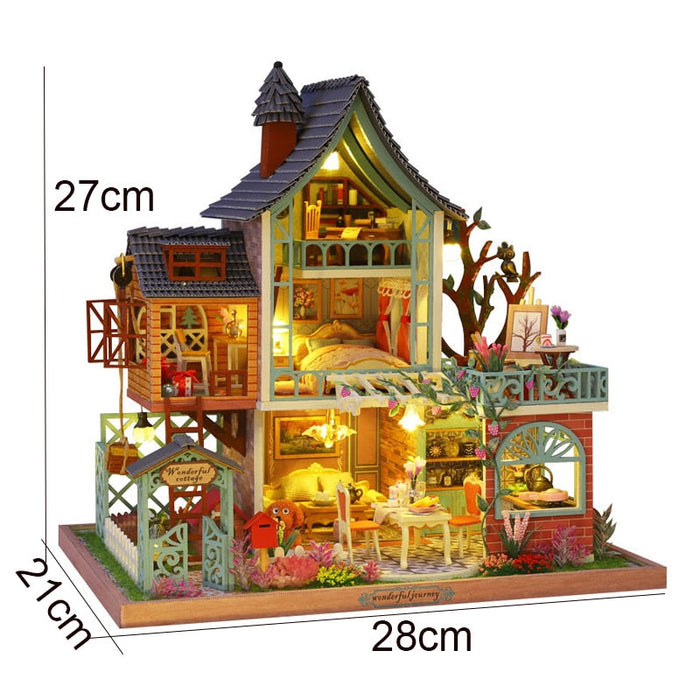 Miniature Wizardi Roombox Kit - Wonderful Cottage Dollhouse Kit