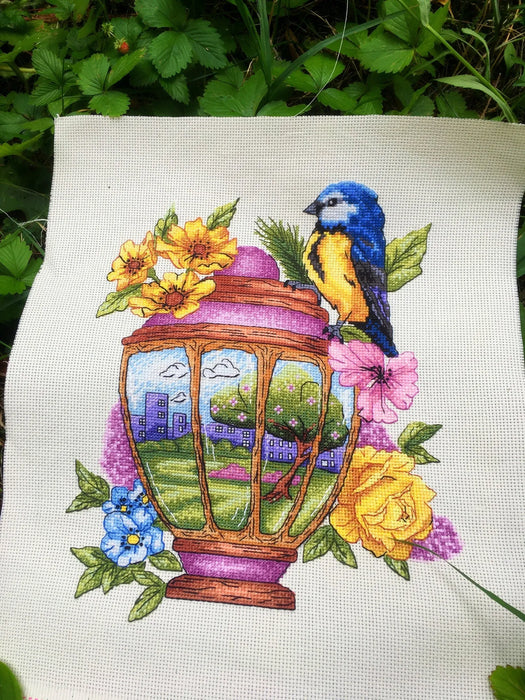 Spring Lantern - PDF Cross Stitch Pattern