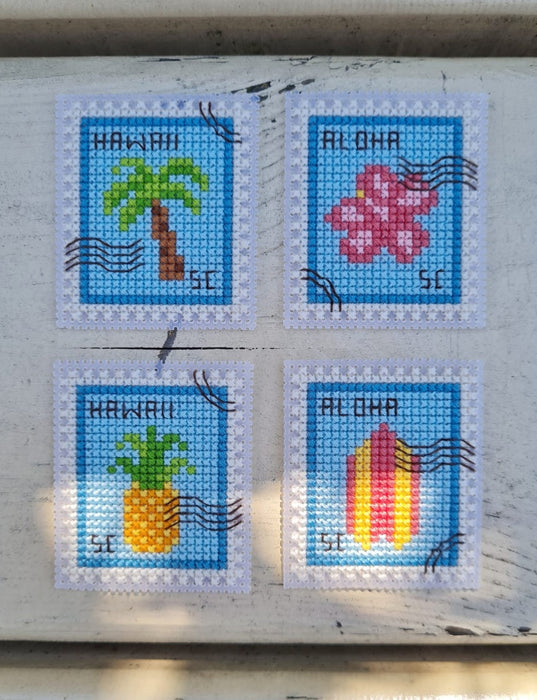 Hawaiian postage stamps - PDF Cross Stitch Pattern