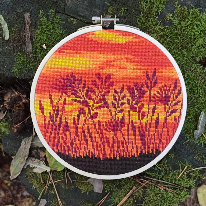 Round Landscapes. Landscape 17 - PDF Cross Stitch Pattern