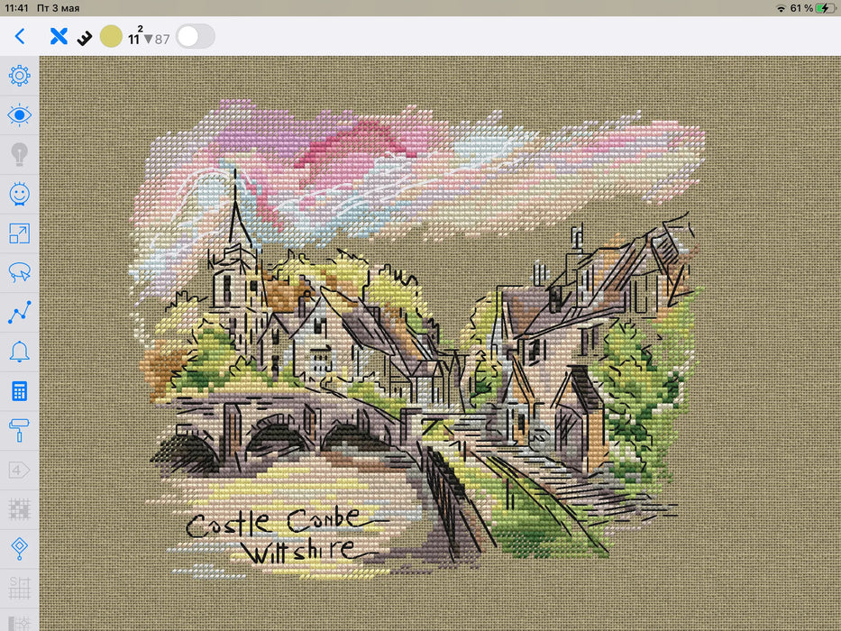 Castle Combe Wiltshire - PDF Cross Stitch Pattern