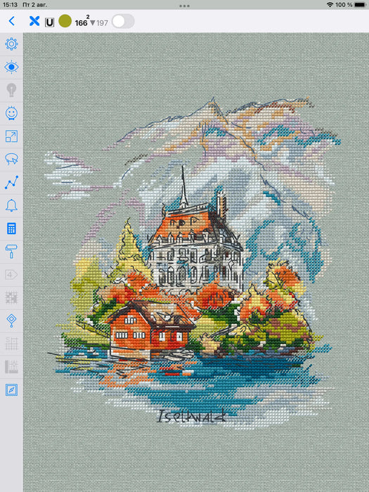 Iseltwald Castle - PDF Cross Stitch Pattern