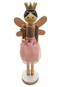 Sparkling Fairy Princess Wooden Nutcracker F07M6-2 Pink