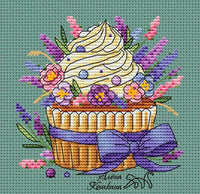 Cake. Lavender - PDF Cross Stitch Pattern