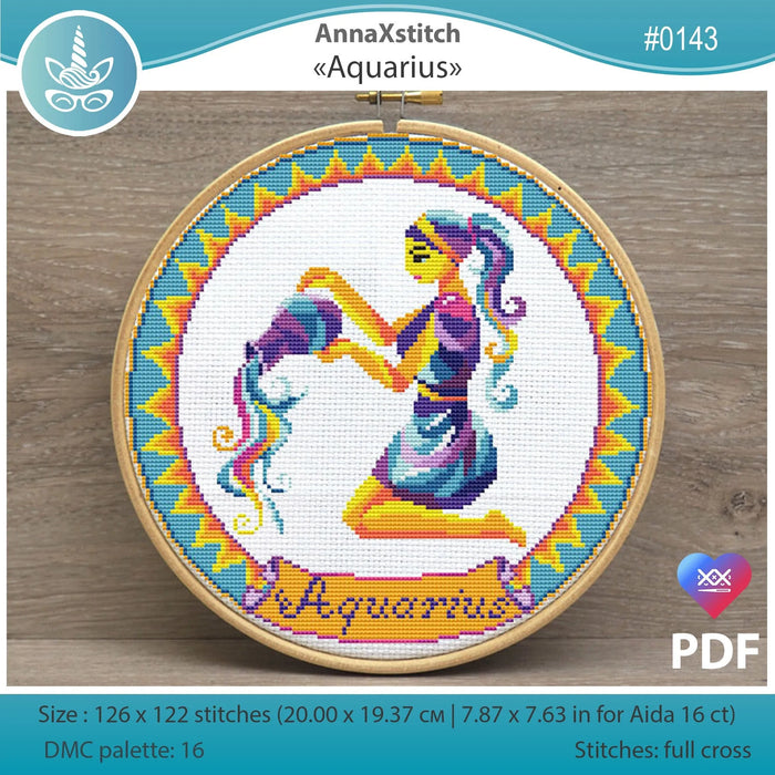 Aquarius - PDF Cross Stitch Pattern