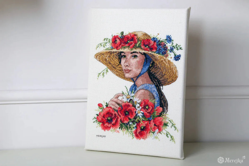 Flower Hat K-250 Counted Cross-Stitch Kit