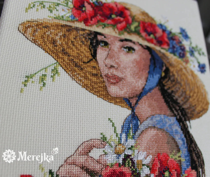 Flower Hat K-250 Counted Cross-Stitch Kit