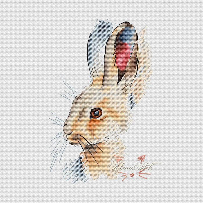 Hare - PDF Cross Stitch Pattern - Wizardi