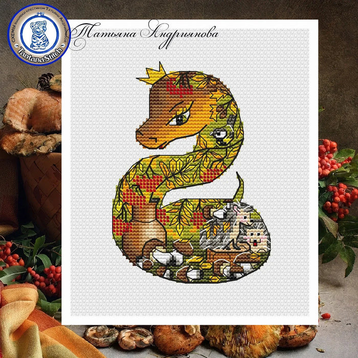 Snake. September - PDF Cross Stitch Pattern