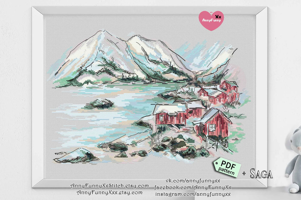 Journey Through Scandinavia - PDF Cross Stitch Pattern