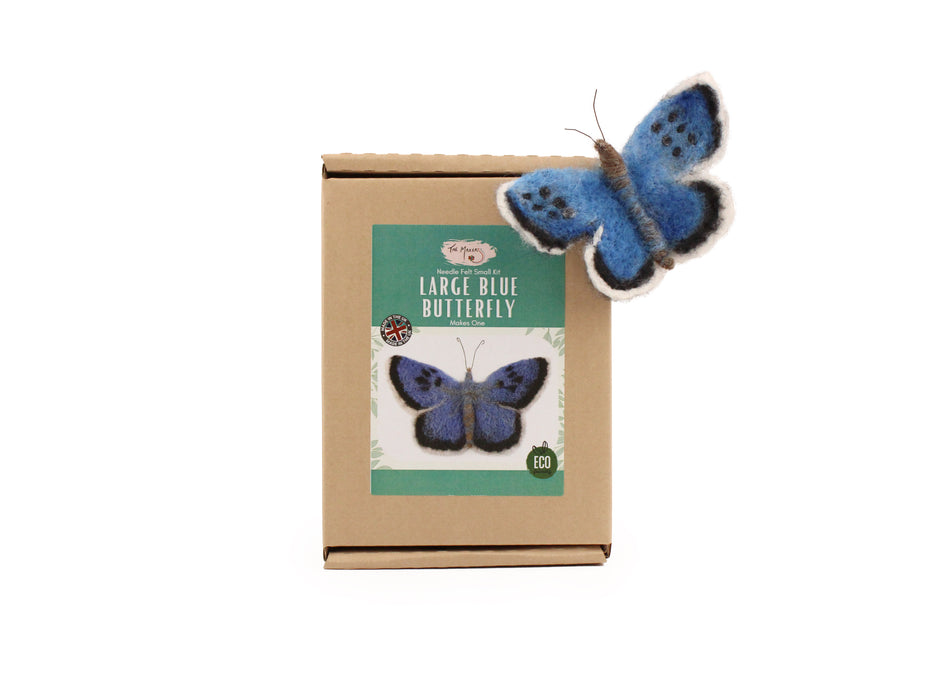 Felting Kit - Large Blue Butterfly Needle Felt Kit