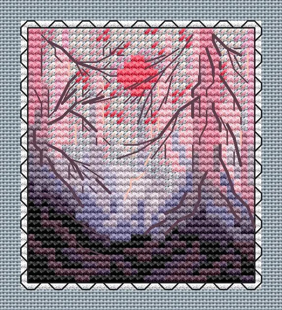 Stamp. Arrival of Spring - PDF Cross Stitch Pattern