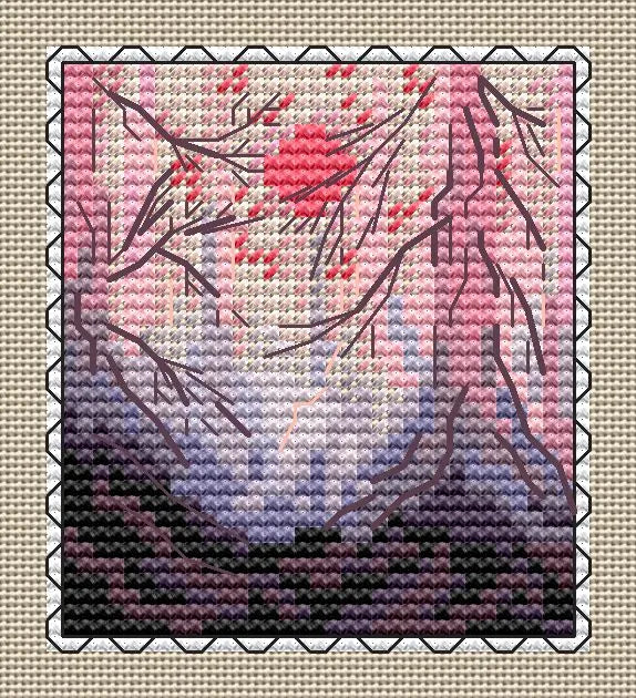 Stamp. Arrival of Spring - PDF Cross Stitch Pattern