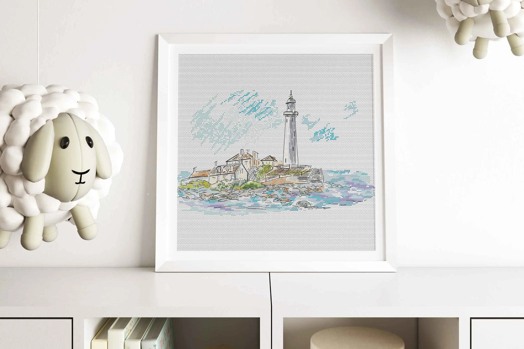 White Lighthouse - PDF Cross Stitch Pattern