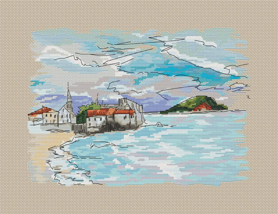 Montenegro. Budva - PDF Cross Stitch Pattern