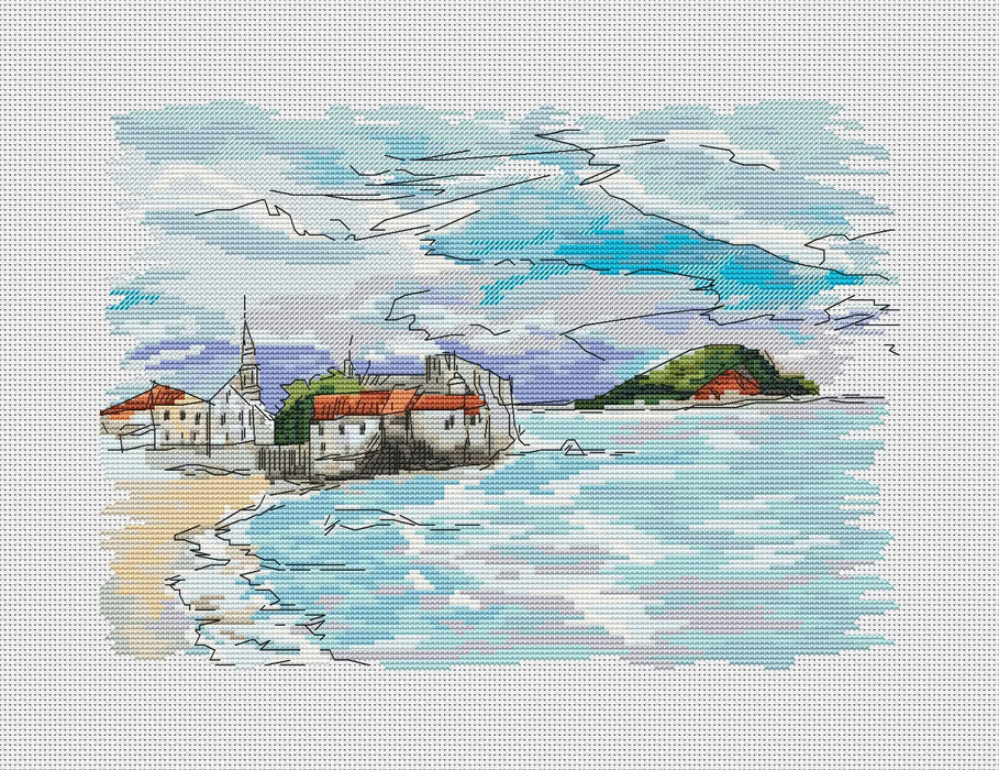 Montenegro. Budva - PDF Cross Stitch Pattern