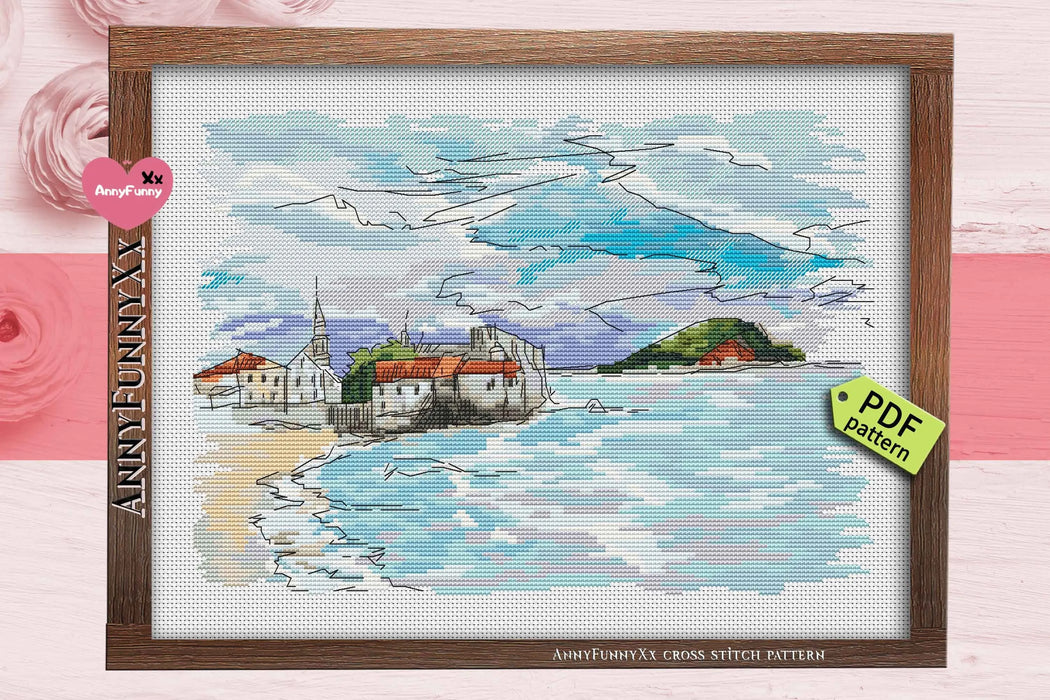 Montenegro. Budva - PDF Cross Stitch Pattern