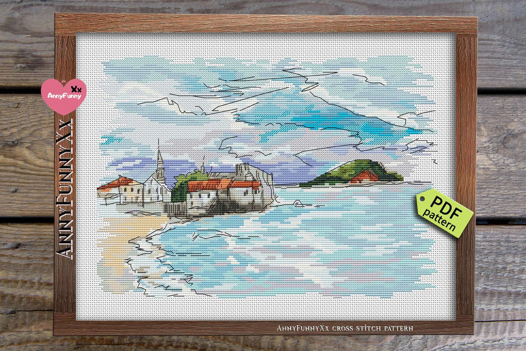 Montenegro. Budva - PDF Cross Stitch Pattern