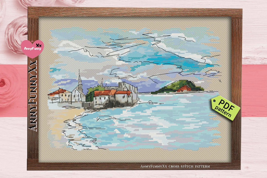 Montenegro. Budva - PDF Cross Stitch Pattern