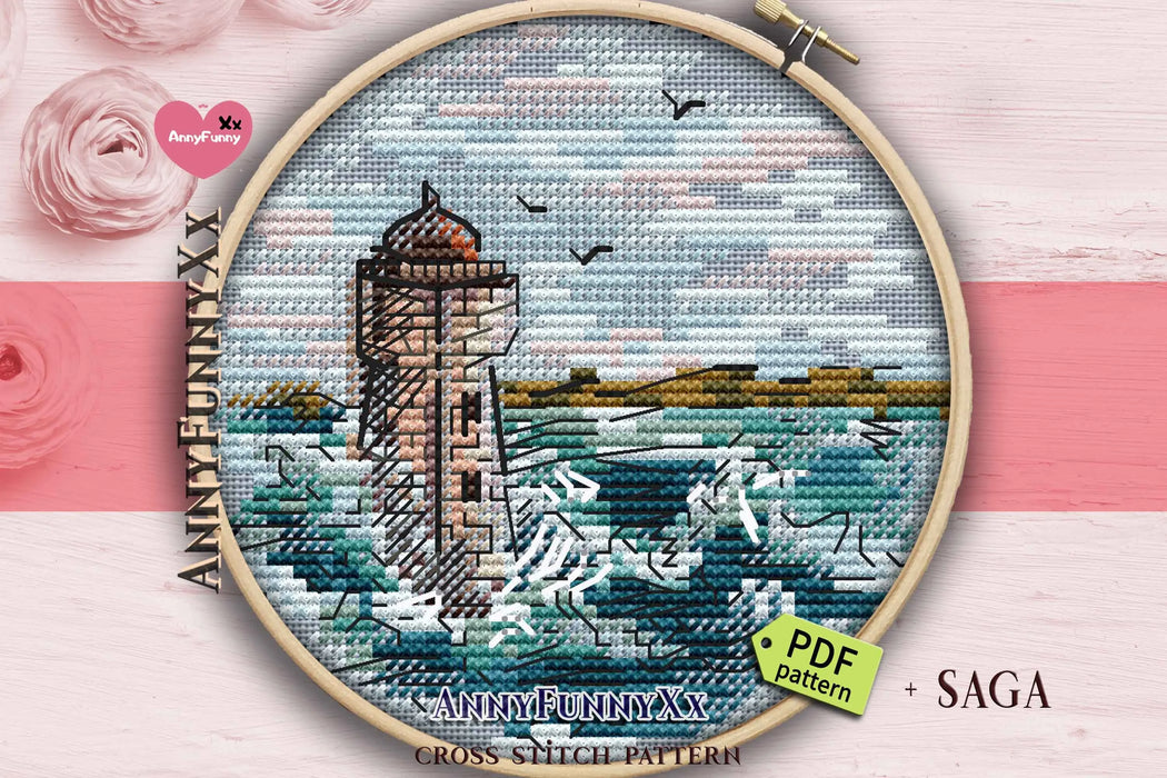 Mini Lighthouse. 8 - PDF Cross Stitch Pattern