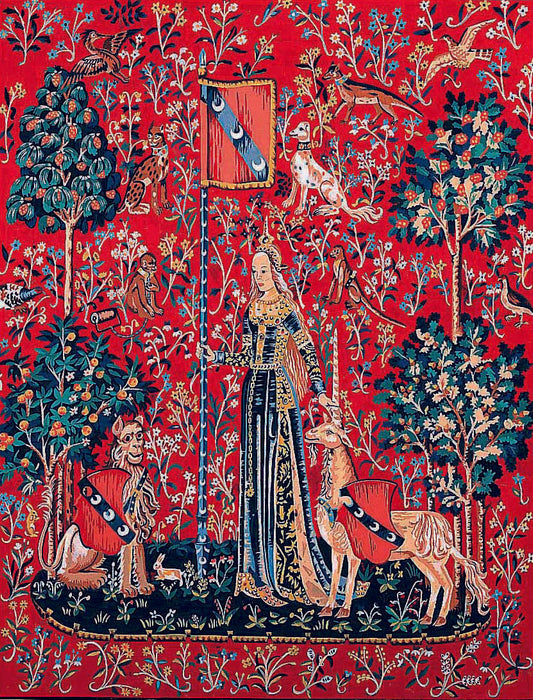 Needlepoint canvas for halfstitch without yarn Can.Seul Lady With A Unicorn MRC1432205 Margot de Paris Printed Tapestry Canvas