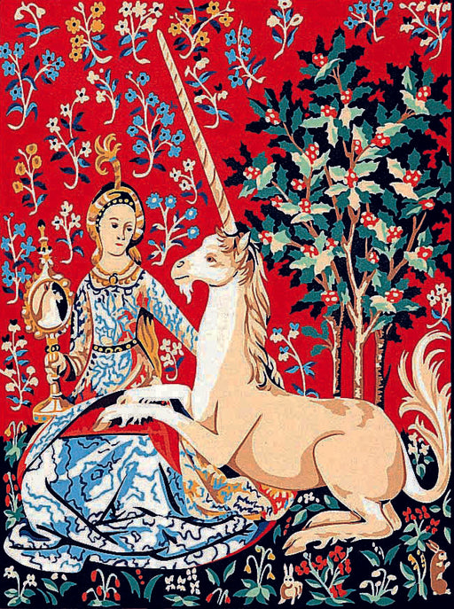 Needlepoint canvas for halfstitch without yarn Lady Unicorn View MRC1531134 Margot de Paris Printed Tapestry Canvas