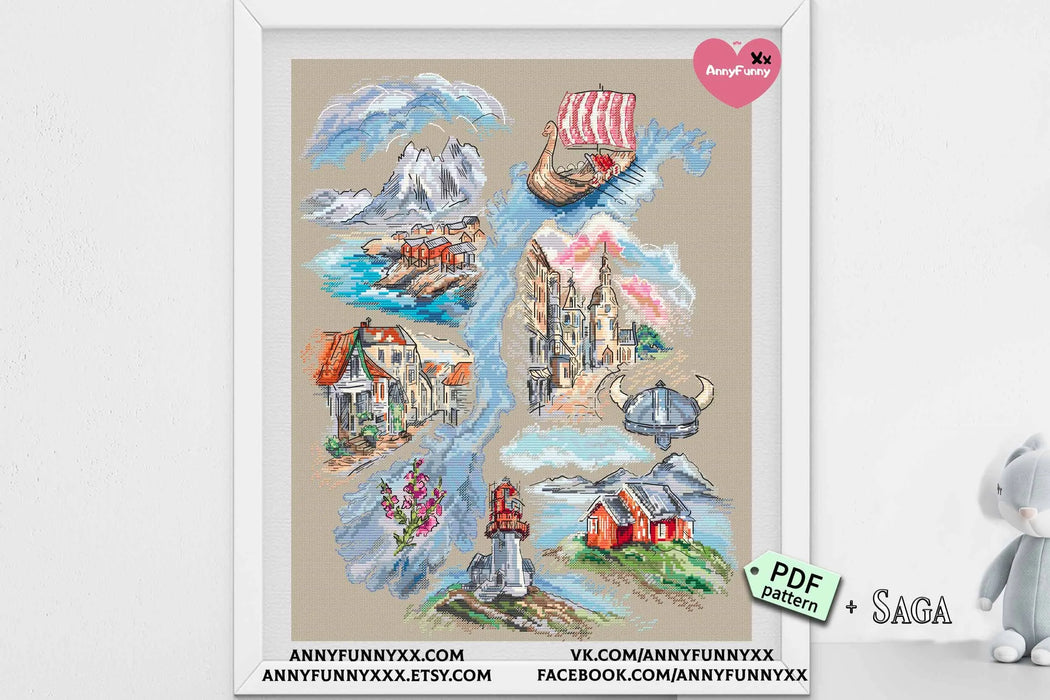 Northern Explorations - PDF Cross Stitch Pattern