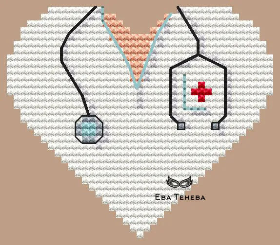 Medic (in white) - Free PDF Cross Stitch Pattern