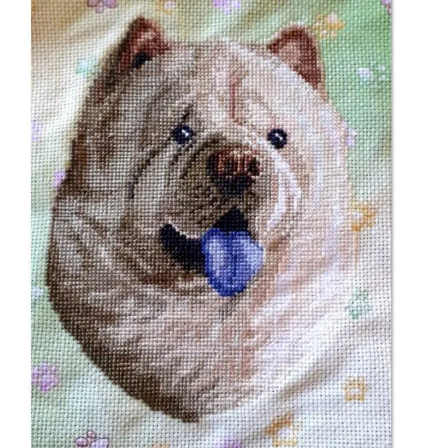 Chow chow wite - PDF Cross Stitch Pattern