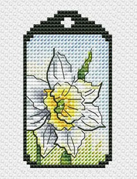 Keychains. Narcissus - PDF Cross Stitch Pattern