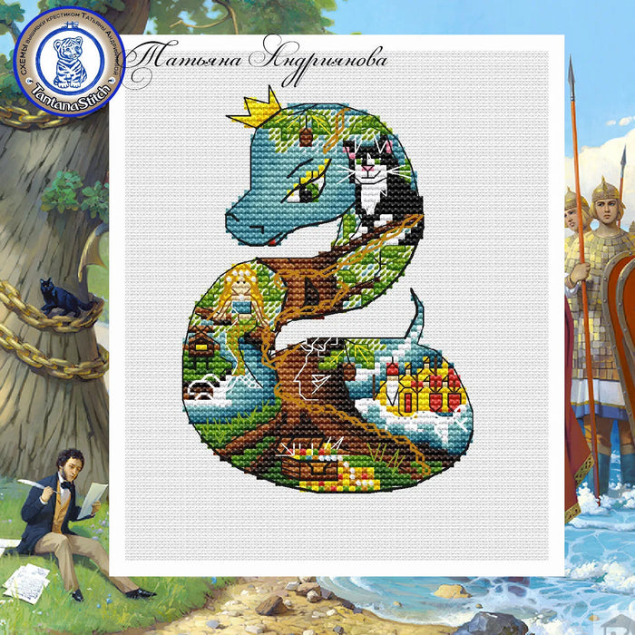 Snake. Lukomorye - PDF Cross Stitch Pattern