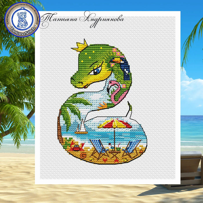 Snake. A Heavenly Place - PDF Cross Stitch Pattern