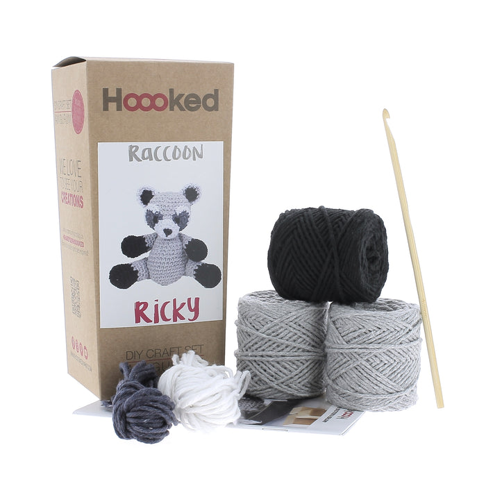 DIY Crochet Kit Raccoon Ricky - Gris PAK127